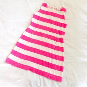 Crewcuts Hot Pink & White Rugby Stripe Dress In 6